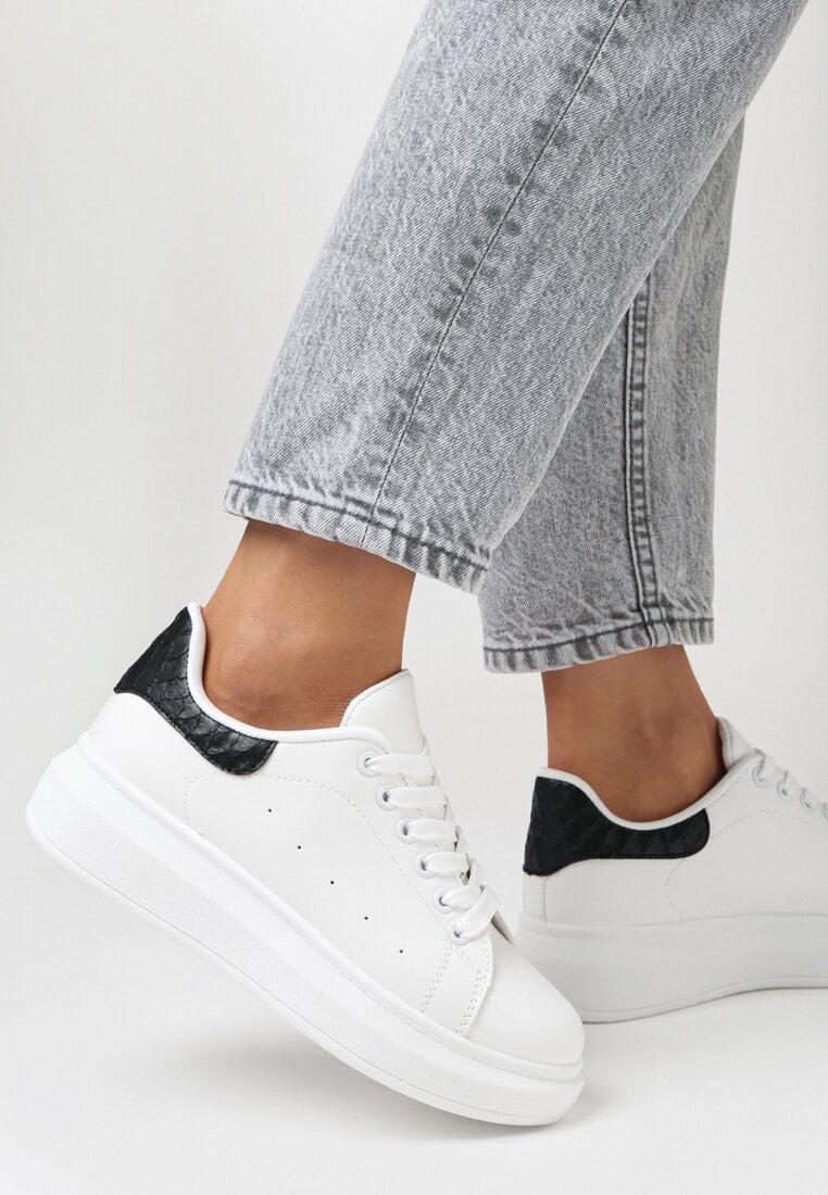Sneakers Alb cu negru