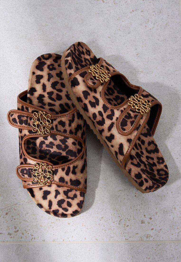 Papuci Imprimeu leopard