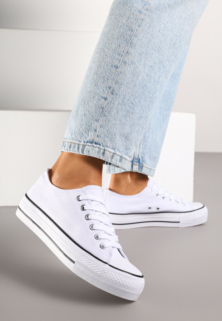 Teniși înalți Alb cu negru