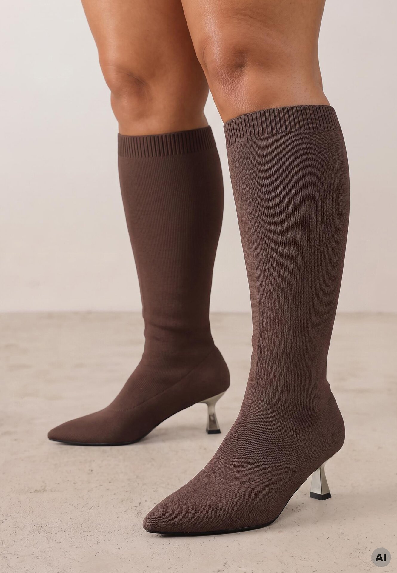 Cizme Maro Vices cu Toc Kitten cu Tiv Elastic Asenella