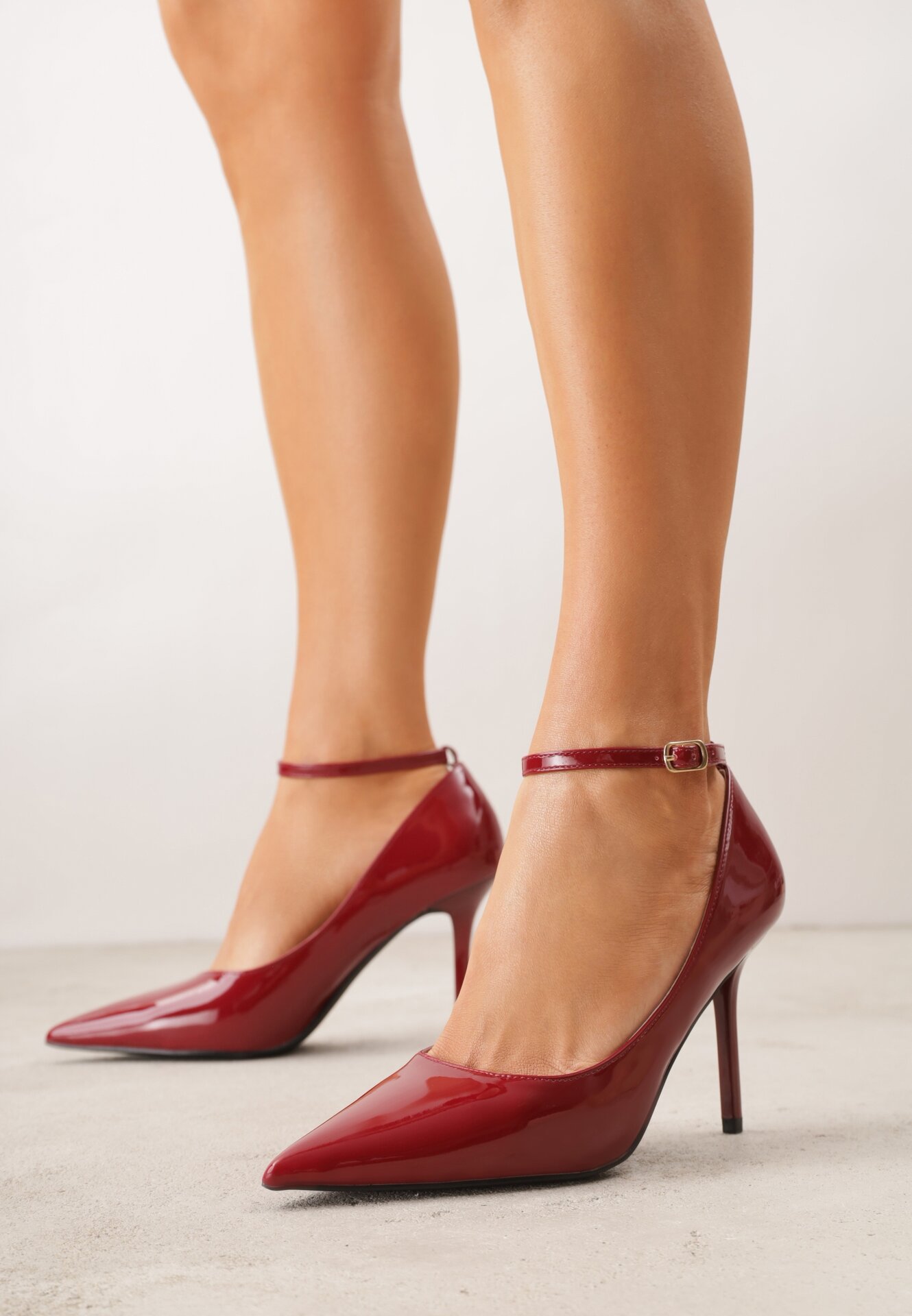 Pantofi stiletto Bordo