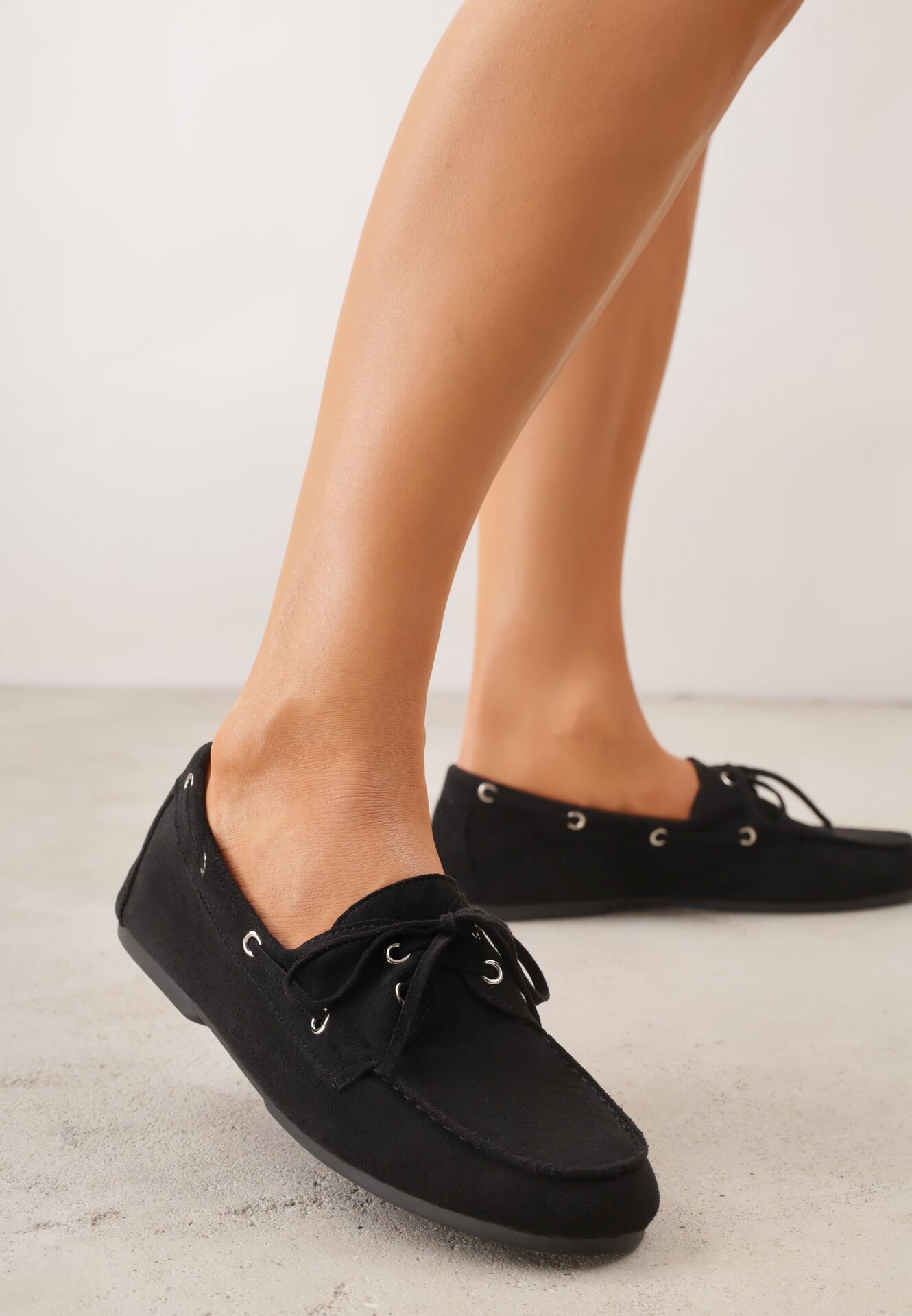 Mocasini Negri VICES cu Branț din Piele Decorați cu Nod Pireronei