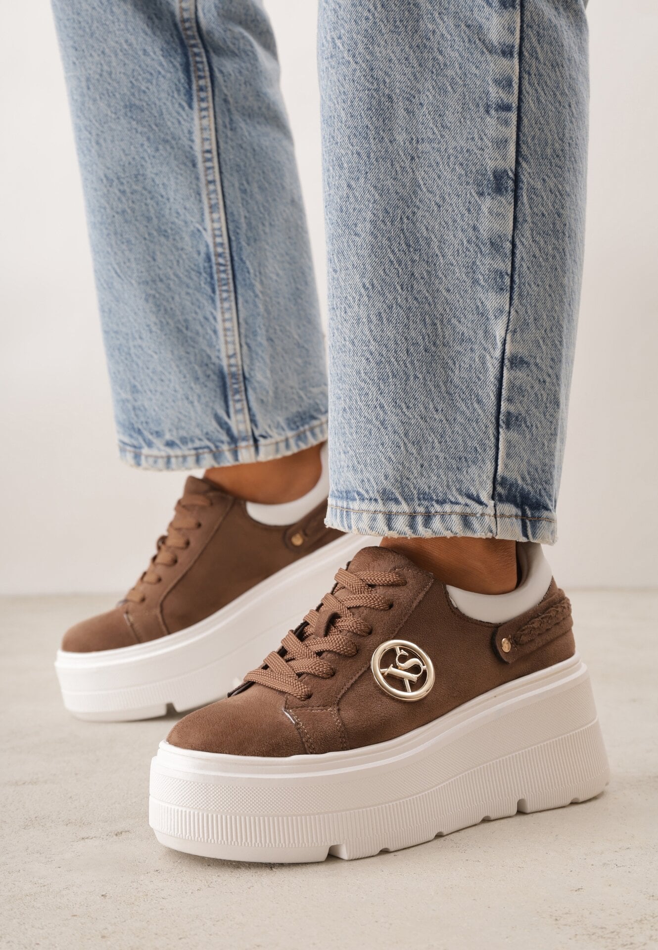 Sneakers Bej închis