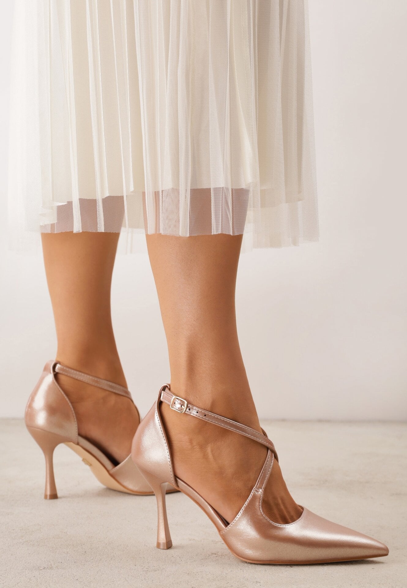 Pantofi stiletto Culoarea șampaniei