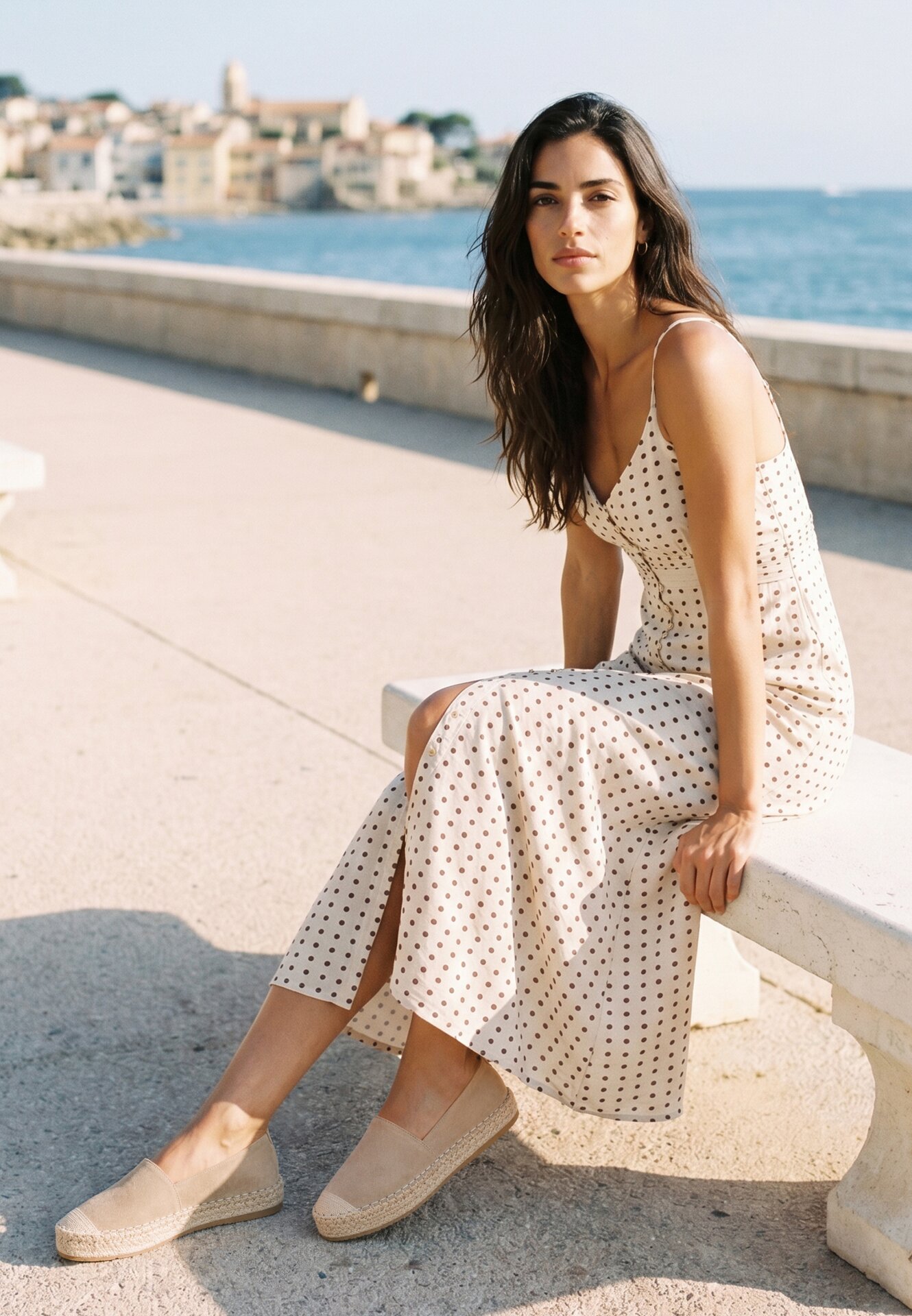Espadrile Clasice Bej închis VICES pe Talpă Groasă cu Împletitură Idathelia