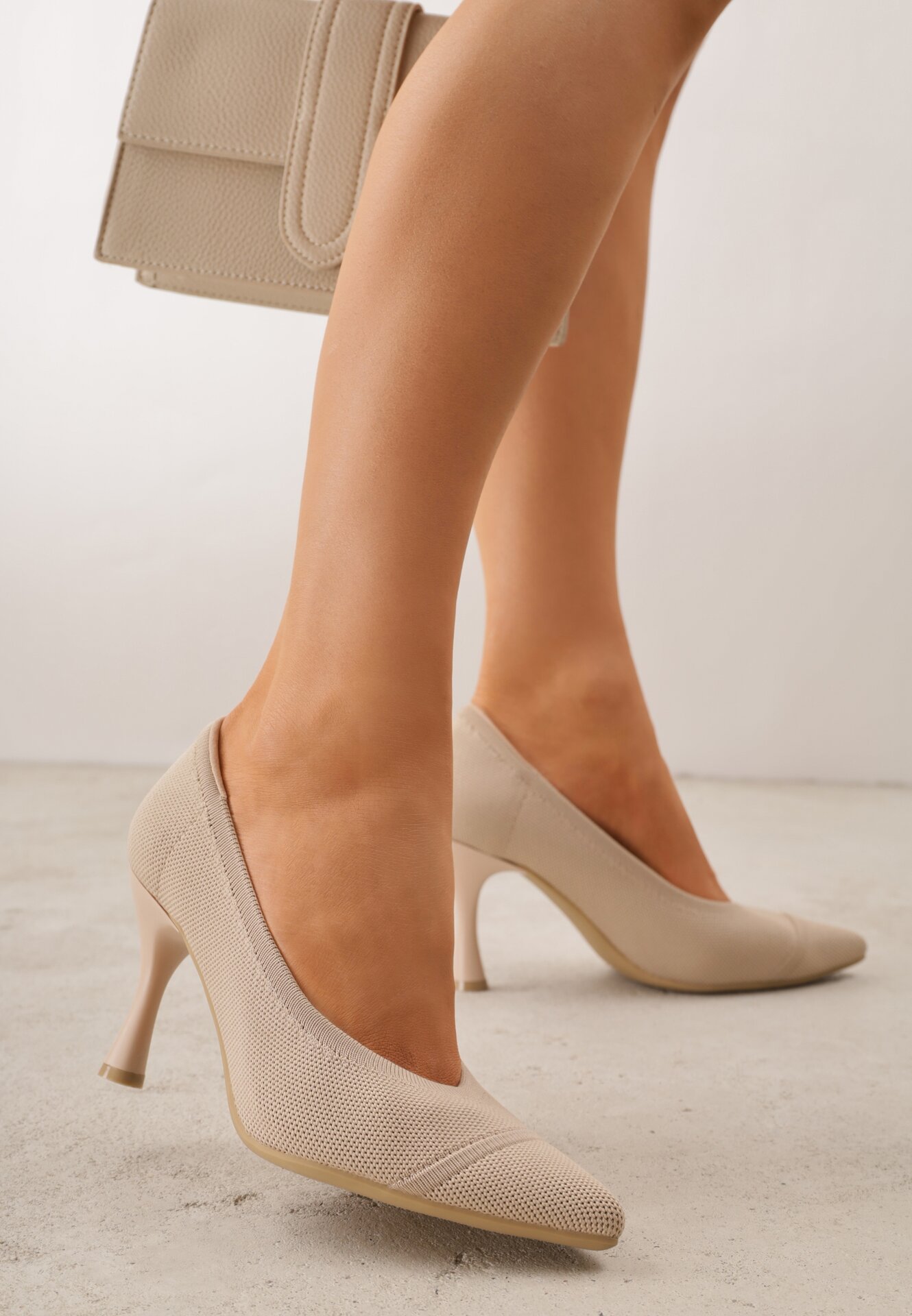 Pantofi stiletto Bej închis